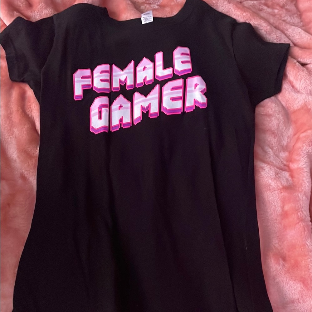 Tultex Black 'Female Gamer' Tee